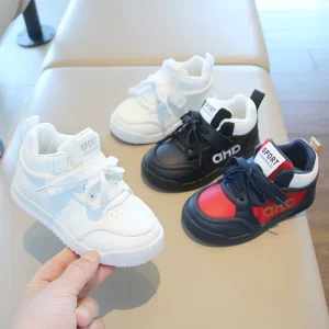Children’s Sneakers Breathable Boys’ Casual Shoes Spring New Girls’ Soft Board Shoes Basketball