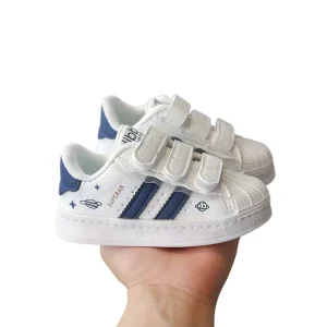 Children’s Sneakers Kids Fashion Design White Non-slip Casual Shoes for Boys Girls Hook Breathable Toddler Outdoor Shoe