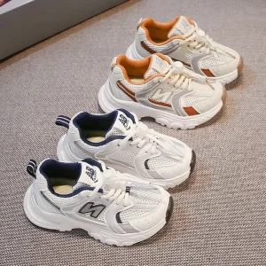 Children’s Sneakers Spring Autumn Fashionable Comfortable Sports Casual Shoes Boys Girls Dad Made From Mesh Versatile Kids Shoes
