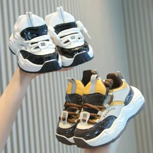Children’s Sneakers Spring Summer Autumn New Unisex Torre Shoes PU Upper White Soft Bottom Casual Lace up
