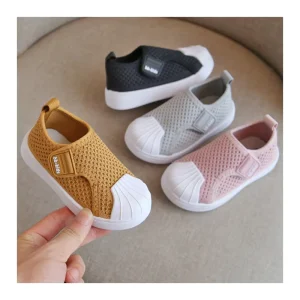 Children’s Sneakers for Girls Walking Styles Toddler Boys Sports Shoes Mesh Kids Casual Safety Shoes
