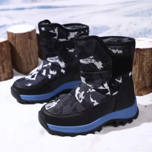 Children’s Snow Boots Winter Warm Thick Boots Non Slip Wear Resistant Boys Outdoor Boots for Kids