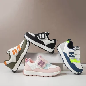 Children’s Sports Shoes Adjustable Straps Color Block Design Durable Sole for Active Little Feet