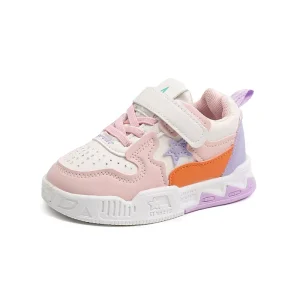 Children’s Sports Shoes Anti slip Soft Soled Baby Shoes New Breathable and Lightweight Baby Walking Board Shoes Girls Sneakers