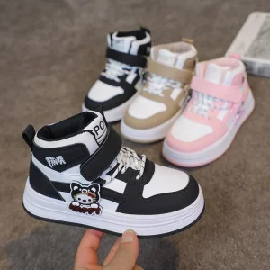 Children’s Sports Shoes Autumn Edition Casual Soft Sole High Top Kids Anti Slip Board Shoes