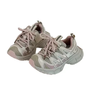 Children’s Sports Shoes Autumn New Style Fashionable Trendy Mesh Breathable Velcro Closure EVA Outsole Shoes