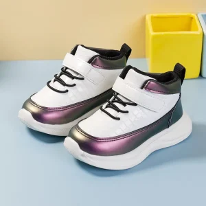 Children’s Sports Shoes Boys Casual Board Shoes Fashionable High Top Girls Soft Soled Baby Bread Shoes