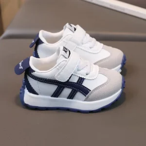 Children’s Sports Shoes Boys’ Running White Fashion Shoes Breathable Mesh Girls’ School Walking Shoes