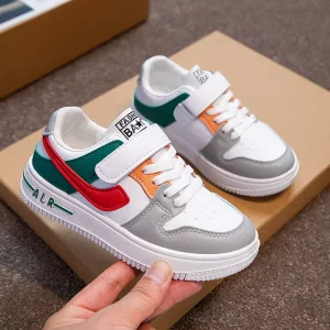 Children’s Sports Shoes Girls Breathable White Shoes Boys Fashionable Children’s Casual Shoes