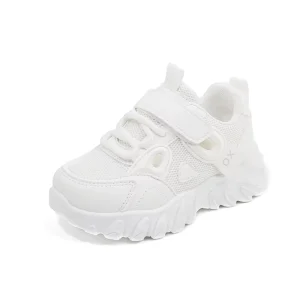 Children’s Sports Shoes High White Mesh Casual Boy Girl Panda Design Soft PVC Sole Baby School Unisex Slip On
