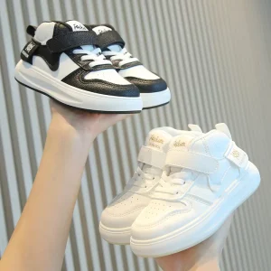 Children’s Sports Shoes New Solid Sole Shoes for Kids Baby Board Shoes for Boys Casual Fashion Soft Sole Girls Sneakers