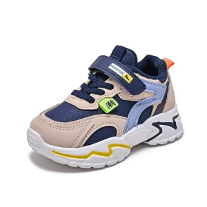Children’s Sports Shoes Spring New Mesh Upper EVA Sole Sneaker Breathable Comfortable Fashion Lightweight Anti Slip Kid Shoes
