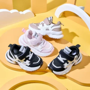 Children’s Sports Shoes Spring New Style Girls’ Simple Versatile Sports Shoes Boys’ Classic Anti slip Soft Soled Running Shoes