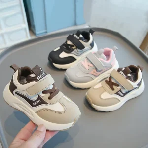 Children’s Sports Shoes Spring and Autumn Boys’ Sneaker Girls’ Running Shoes Lightweight Soft Bottom Baby Casual Shoes