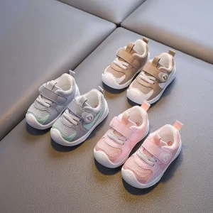 Children’s Sports Shoes for Boys and Girls HOOK&LOOP Closure Breathable Lightweight Four Seasons Kids Toddler Sneakers