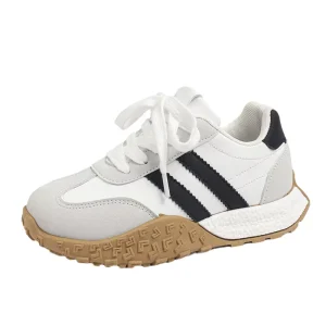 Children’s Sports Shoes for Spring Fall Boys’ and Girls’ Casual Lighted Running Shoes with Lace Up Closure
