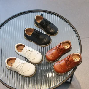 Children’s Spring Autumn Casual Loafers Kids Leather Sports Shoes for Students