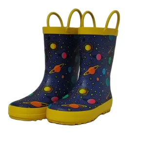 Children’s Star Universe Printed Rubber Rain Boots