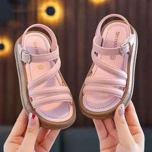 Children’s Summer New Fashion Korean Version Shoes Princess Student Cute Versatile Western Style Sandals