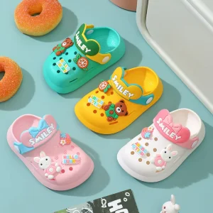 Children’s Summer Sandals Slippers Breathable Soft-Soled Non-Slip Indoor Footwear for Girls and Toddlers Cartoon Sandals