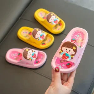 Children’s Summer Slippers Cute Cartoon Non-Slip Indoor Footwear Slipper for Baby Girls Daughters and Little Princesses Shoes