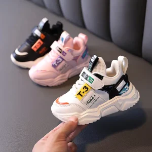 Children’s Trendy 1-5 Years Walking Style Children’s Sports Shoes New Casual Shoes Kid ‘s Casual White Shoes
