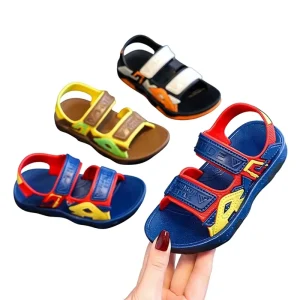Children’s Unisex Outdoor Flat Breathable Slides Sandals Summer Soft Sole Kids Shoes