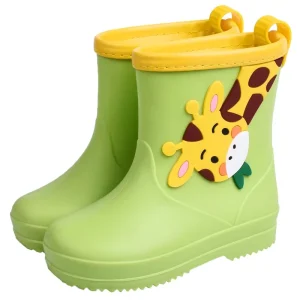 Children’s Waterproof Non slip PVC Rain Boots Cute Cartoon Design for Boys Girls Kindergarten Overshoes for Spring Summer Autumn