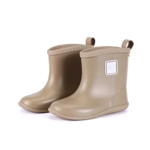 Children’s Waterproof PVC Rain Boots for Girls and Boys Anti Slip Kids Rain Shoes Mid Calf Baby Water Shoes