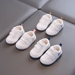 Children’s White Casual Shoes Suitable for Both Boys and Girls Everyday Shoes Outdoor Casual Flat Shoes Anti slip