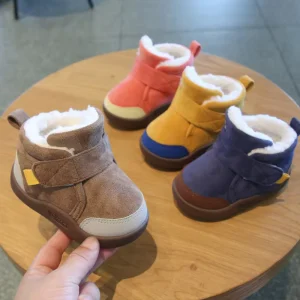 Children’s Winter New Popular Winter Toddlers Prewalker Shoes Thickening Warm Soft Sole Baby Snow Boots