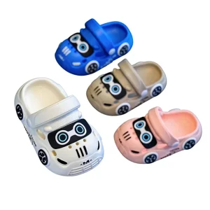 Children’s for Summer Cartoon Boys’ Girls’ Non Slip EVA Outsole Soft Soled Indoor Outdoor Closed Toe Hole Baby Sandals
