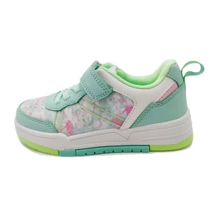 China Custom Logo Girls Green Skateboard Shoes Sneaker Chaussures Pour Enfants Flower Fabric Kids Casual Shoes