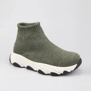 China Custom Women Sneakers Shoes Flying Knitted 100% Waterproof Baby Sock Shoes for Kids