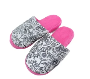 China Manufacturer New Designs Fashion Kids Slipper Diy Creative Drawing Parent child slippers