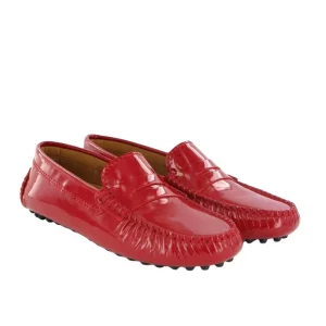 Choozii Slip on Flat Patent Leather Casual Shoes Loafers Men Moccasin Kids Red Loafers for Big Boys