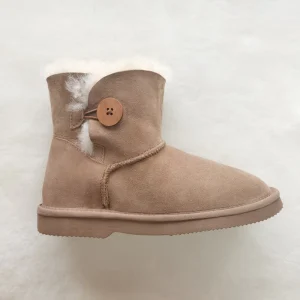 Classic Hot Sell Factory Price High Quality Australian Double Face Sheepskin Boots Winter Warm Real Fur Button Snow Boots