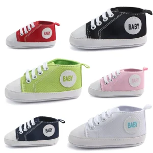 Classic Newborn Baby Boys Girls First Walkers Shoes Canvas Sports Sneakers Infant Toddler Soft Sole Anti-slip Baby Shoes