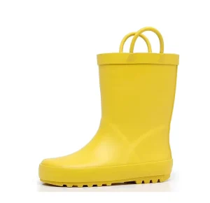 Classic Solid Color Rubber Boots, Children Waterproof Wear-Resistant Kids Rain Boots