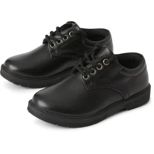 Classic Style Children Boys Dress Shoes Leather Kids Lace Up School Shoes Black