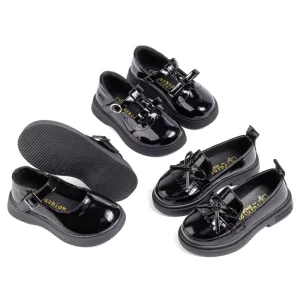 Classic Style Princess Mary Jane Dress Black Party Soft Rubber Bottom PU Kids Dress Shoes Girl School Shoes