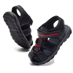 Closed Toe Children Boys Summer Sandals for Kids Beach Summer Strapped Sandals Non Slip Baby Sandals