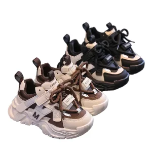Color Matching Kids Snow Boots Boys Girls Comfortable Non Slip Wear Resistant Rubber Insole Hook Loop Closure PU Spring