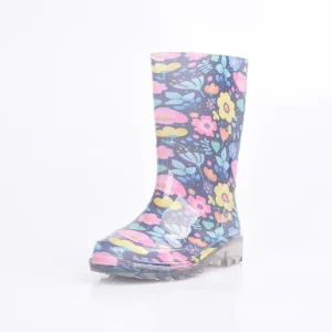 Colorful Floral Print Lightweight and Water-resistant Children’s PVC Rain Boots