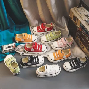 Colorful Girls Shoes for Walking New Design Fit Kids School Casual Footwear Children’s Canvas Sneaker Boys