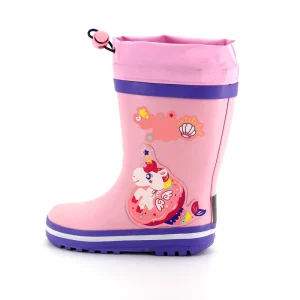 Colorful Print Kids Rain Boots for Girls Waterproof Rubber Outdoor Footwear for Summer Rainboots
