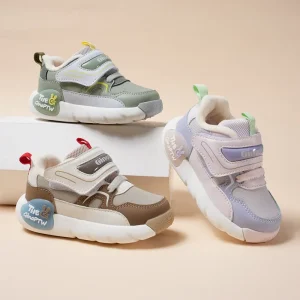 Colorful Younger Children’s Casual Boys Girls Shoes Hard wearing Kids Cotton Padded Sports Footwear Keep Child Feet Warm