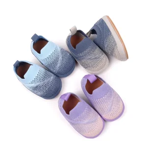 Comfortable Airy Stretchy Flexible Snug Stylish Slip-on All Seasons Infant Shoes for Boys and Girls in Summer