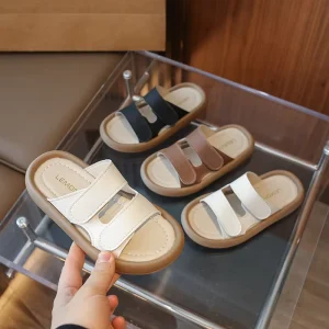 Comfortable Children Round Toe Sandals Slippers Girl Flats Popular Toddler Shoes Summer Fashion Kids Elegant
