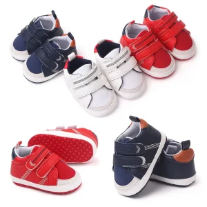 Comfortable Children’s Low Top Canvas Shoes Paste Simple Pumps Shoes for Baby Girls Non-Slip Shoes Baby Boy